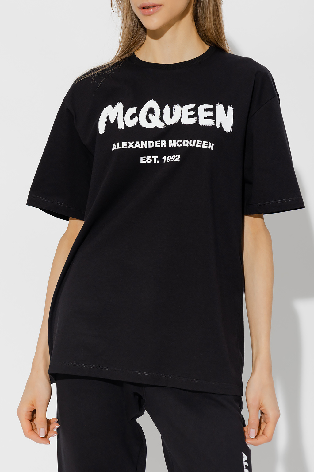 shirt with logo - Женские кеды Alexander McQueen 